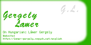 gergely lamer business card